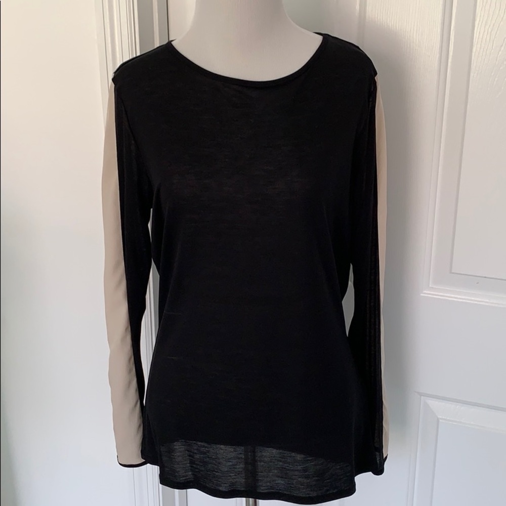 Ted Baker Black Blouse w/Blush Sleeve - Picture 3 of 6